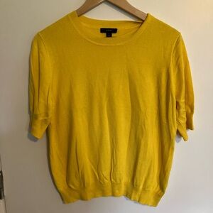 NWOT: J. Crew Yellow Crewneck Short Sleeve Sweater